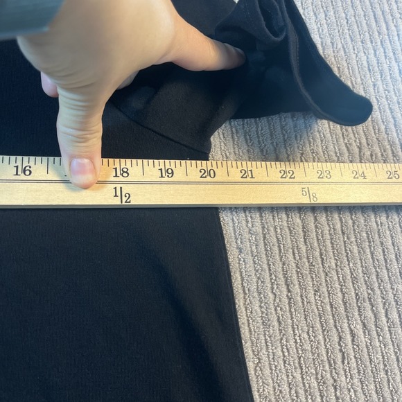 Eileen Fisher T Shirt Dress Women's M Black Stretch‎ Minimalist Capsule Basic - Picture 5 of 8